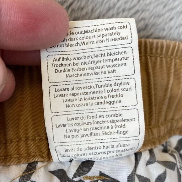 ItalyMorn Sunrise Mens Jogger Pants Small Khaki Cargo Tan Drawstring Tapered - Picture 8 of 15